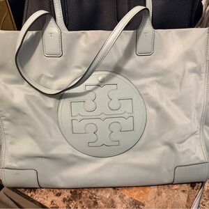 Tory Burch Pale Blue Logo Tote